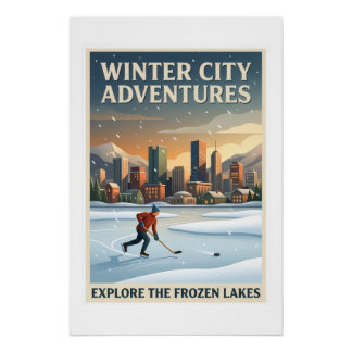 Winterstad Avonturen Perfect Poster