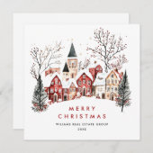  Winterstad Kerst Bedrijf Feestdagenkaart (Voorkant / Achterkant)