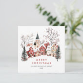  Winterstad Kerst Bedrijf Feestdagenkaart (Staand voorkant)