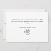 Winterstad Kerstboom Bedrijf Feestdagenkaart (Achterkant)