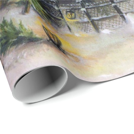  winterstad kerstboom cadeaupapier (Rol Hoek)