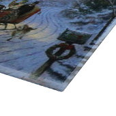  winterstad kerstboom snijplank (Hoek)