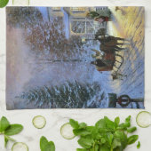 winterstad kerstboom theedoek (Gevouwen)