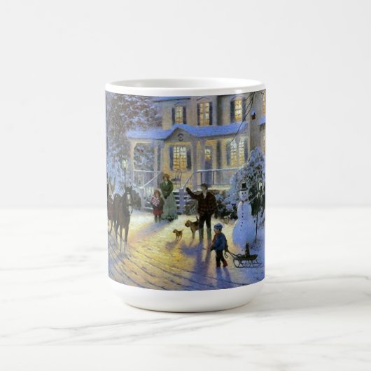  Winterstad Kerstpaard getrokken slee Koffiemok (Center)