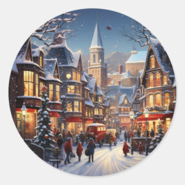 Winterstad Kerstviering Sticker
