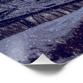 Winterstad park in de avond perfect poster (Hoek)