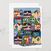 Winterstad Vakantie Blankokaart Feestdagenkaart (Voorkant / Achterkant)