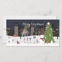 Winterstad Wonderland Kerstscene met foto 