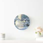 Winterstadions, bedekt met sneeuw ronde klok (Huis)