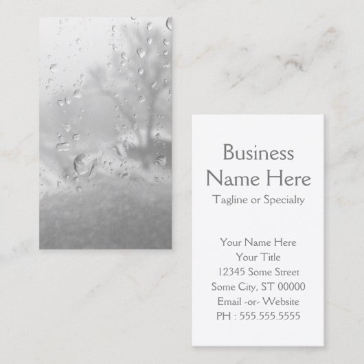 winterstadvenster visitekaartje (Voorkant / Achterkant)