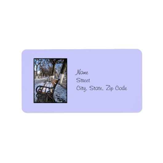 Wintersteegadreslabel Etiket (Voorkant)