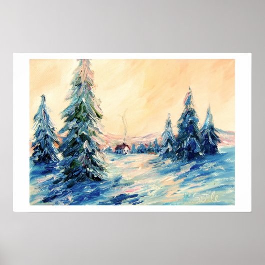 Winterstenen in druk poster (Voorkant)