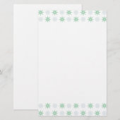 Wintersterren en sneeuwvlok patroon briefpapier (Voorkant / Achterkant)