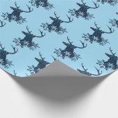Wintersterren Snowflakes Kerstmis Cadeaupapier (Hoek)
