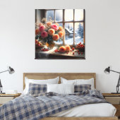 winterstilte bloeit canvas afdruk (Insitu (Slaapkamer))