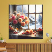 winterstilte bloeit canvas afdruk (Insitu (Woonkamer))