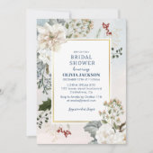 Winterstoffige blauwe sneeuw in verliefd Vrijgezel Kaart (Voorkant)