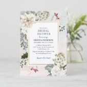 Winterstoffige blauwe sneeuw in verliefd Vrijgezel Kaart (Staand voorkant)