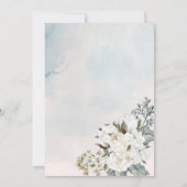 Winterstoffige blauwe sneeuw in verliefd Vrijgezel Kaart (Achterkant)