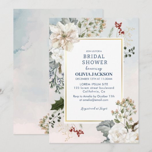 Winterstoffige blauwe sneeuw in verliefd Vrijgezel Kaart (Voorkant / Achterkant)