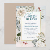 Winterstoffige blauwe sneeuw in verliefd Vrijgezel Kaart (Voorkant / Achterkant)