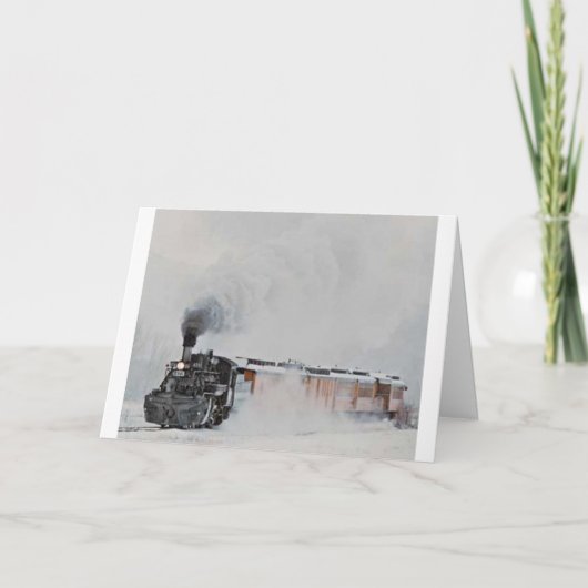 winterstoom feestdagen kaart (Voorkant)