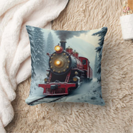 winterstoomlocomotief kussen