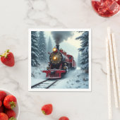  winterstoomlocomotief servet (Insitu)