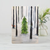 winterstop bedankkaart (Staand voorkant)