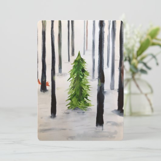 winterstop bedankkaart (Staand voorkant)