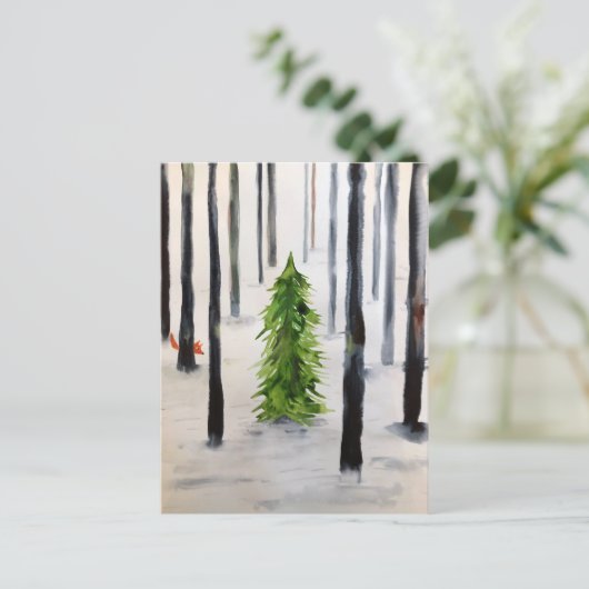 winterstop briefkaart (Staand voorkant)