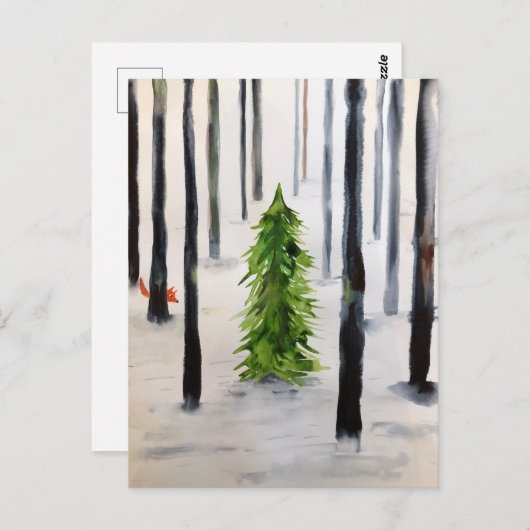 winterstop briefkaart (Voorkant / Achterkant)