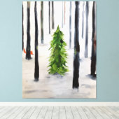 winterstop canvas afdruk (Insitu (Houten vloer))