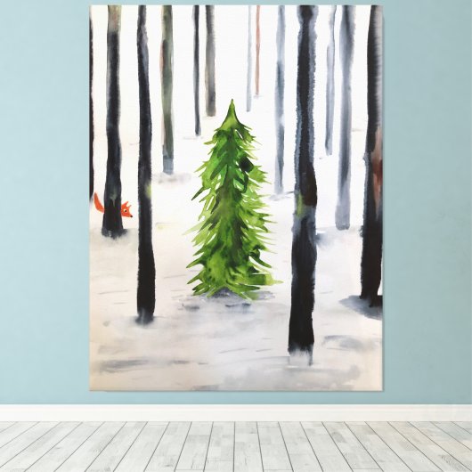 winterstop canvas afdruk (Insitu (Houten vloer))