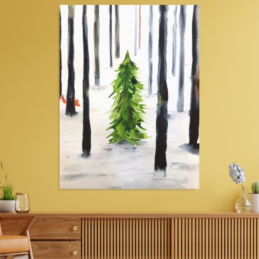 winterstop canvas afdruk (Insitu (Woonkamer))