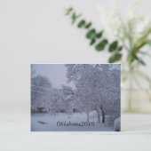 winterstorm 2010 (oklahoma) briefkaart (Staand voorkant)