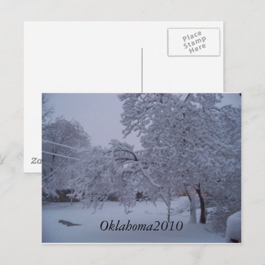winterstorm 2010 (oklahoma) briefkaart (Voorkant / Achterkant)