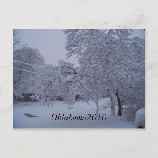winterstorm 2010 (oklahoma) briefkaart (Voorkant)