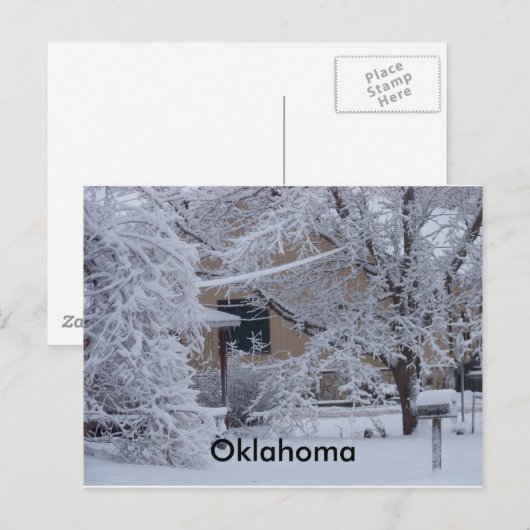 Winterstorm 2010 (Oklahoma) Briefkaart (Voorkant / Achterkant)