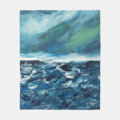 WinterStorm Abstracte kunst Fleece Deken (Voorkant)