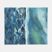 WinterStorm Abstracte kunst Fleece Deken (Voorkant (Horizontaal))