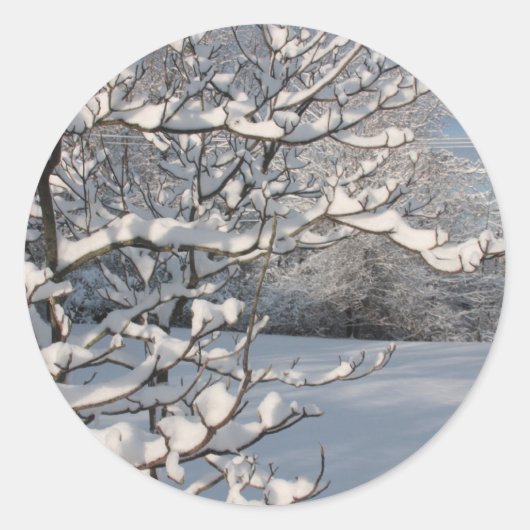 WinterStorm Ronde Sticker (Voorkant)