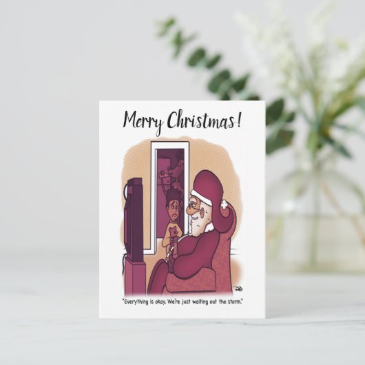 Winterstorm Vakantie Ansichtkaart  Briefkaart (Staand voorkant)