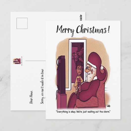 Winterstorm Vakantie Ansichtkaart  Briefkaart (Voorkant / Achterkant)