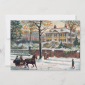  Winterstraat Vrolijk Kerstfeest Feestdagenkaart (Voorkant)