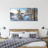 Winterstrand bij het Oostzee-zee Canvas Afdruk (Insitu (Slaapkamer))