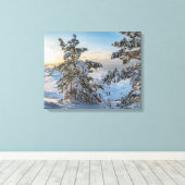 Winterstrand nabij de Oostzee Canvas Afdruk (Insitu (Houten vloer))
