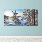 Winterstrand nabij de Oostzee Canvas Afdruk (Insitu (Houten vloer))