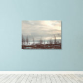 Winterstrand Scene Wall Art Canvas Afdruk (Insitu (Houten vloer))