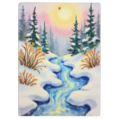 winterstroomlandschap klembord (Achterkant)